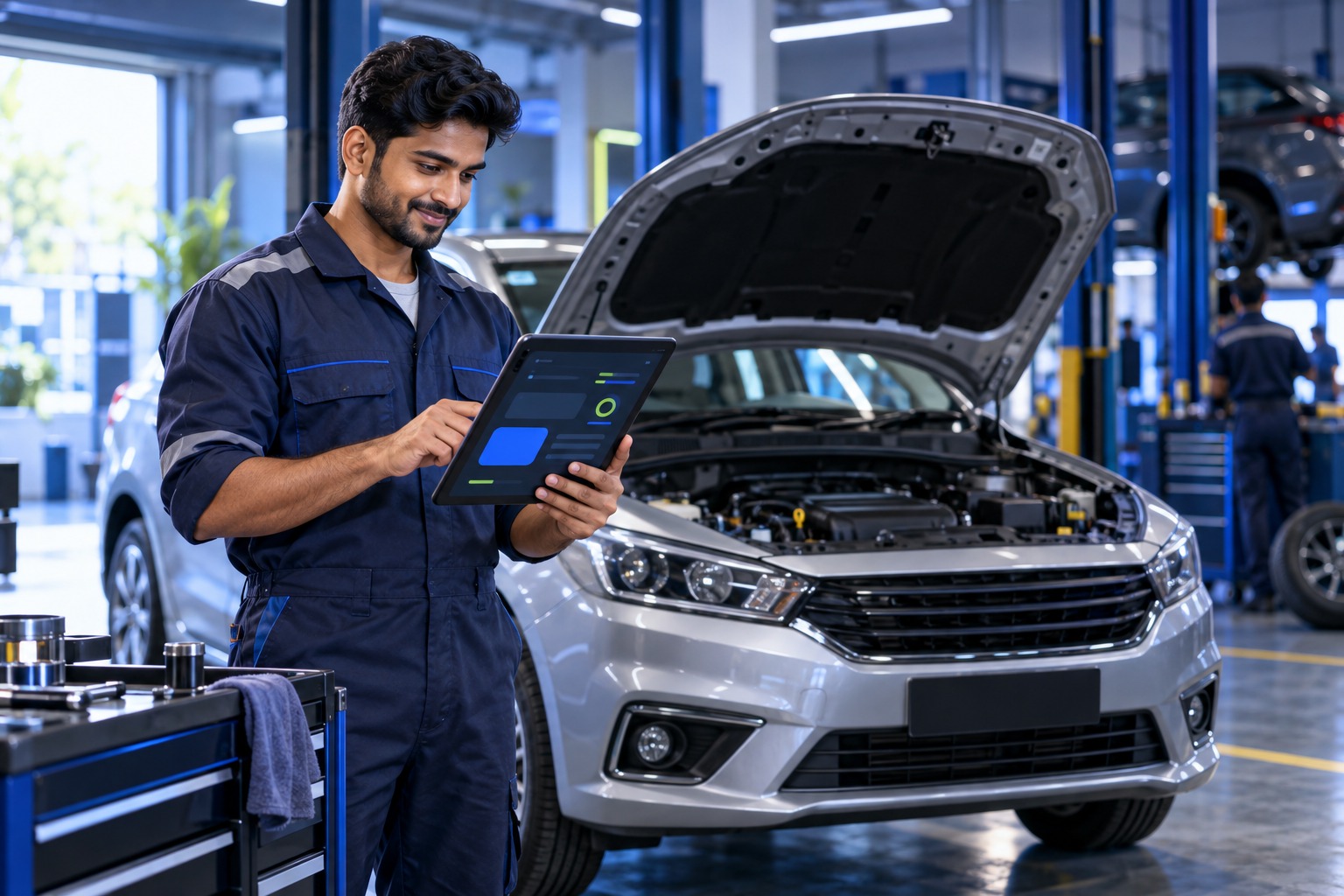 Illustrative banner for Car Service Center Software