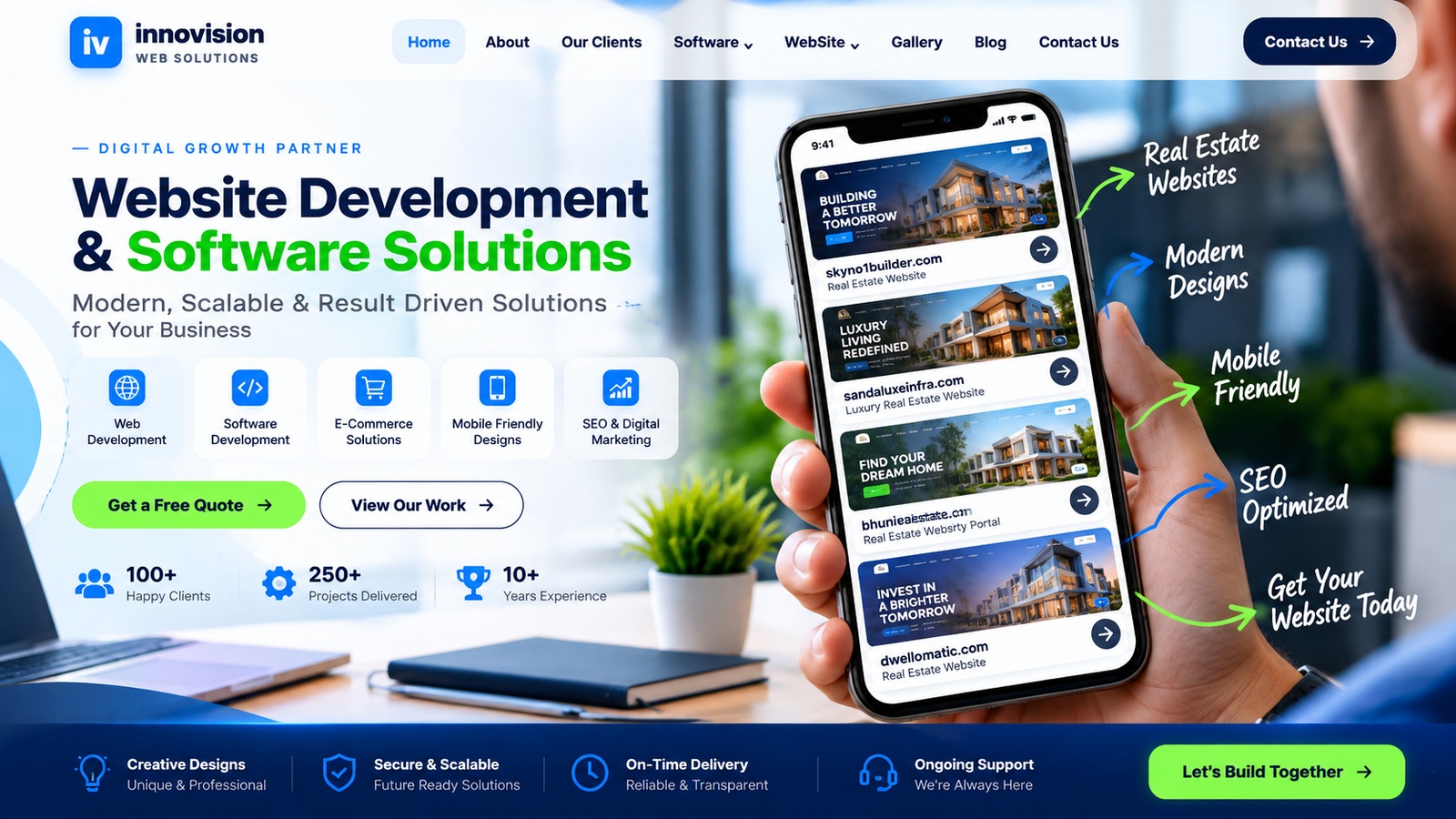 Mobile friendly website development and digital solutions